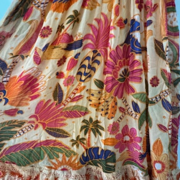 NEW WITH TAGS FARM Rio Yellow Rio Tapestry Maxi Dress - Picture 8 of 9
